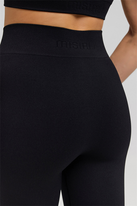 Kadın Activewear Carlotta Seamless Ripli Tayt Siyah