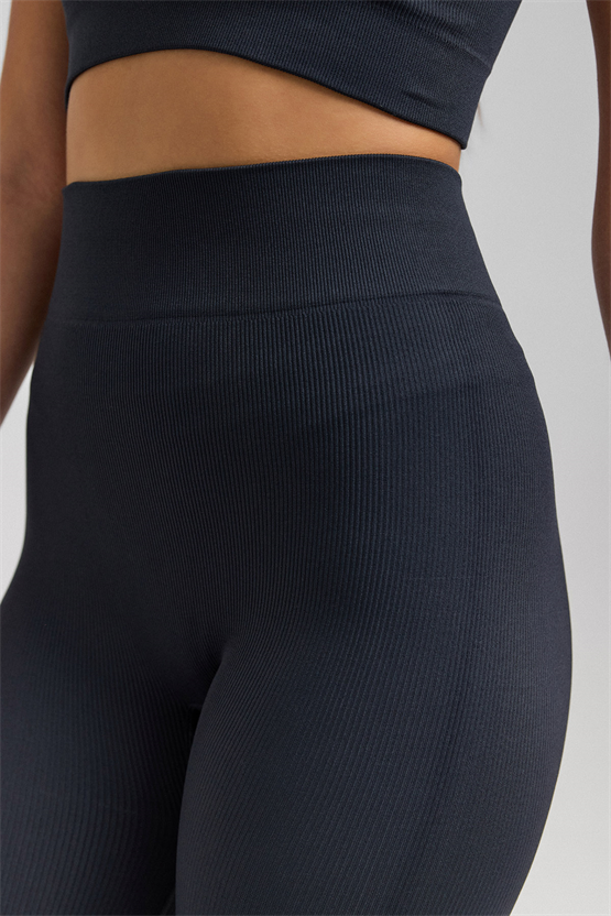 Kadın Activewear Carlotta Seamless Ripli Tayt Antrasit