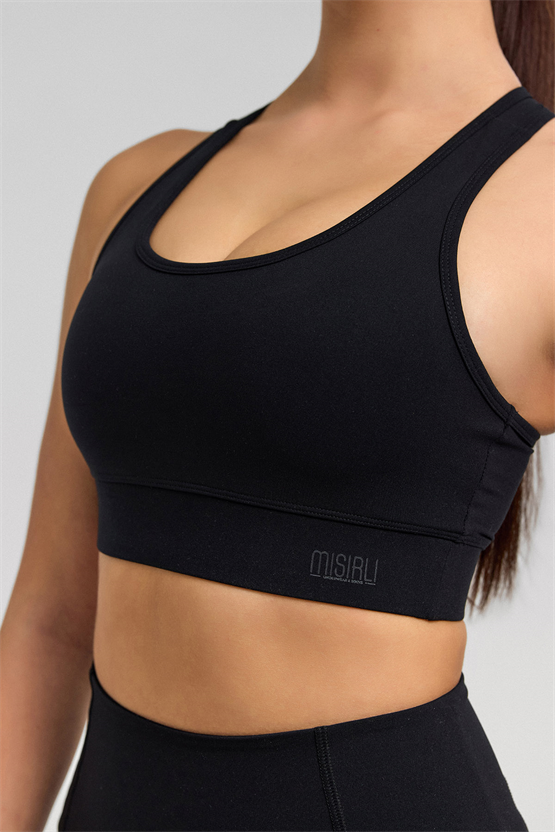 Kadın Activewear Stella Destekli Sporcu Sütyen Siyah