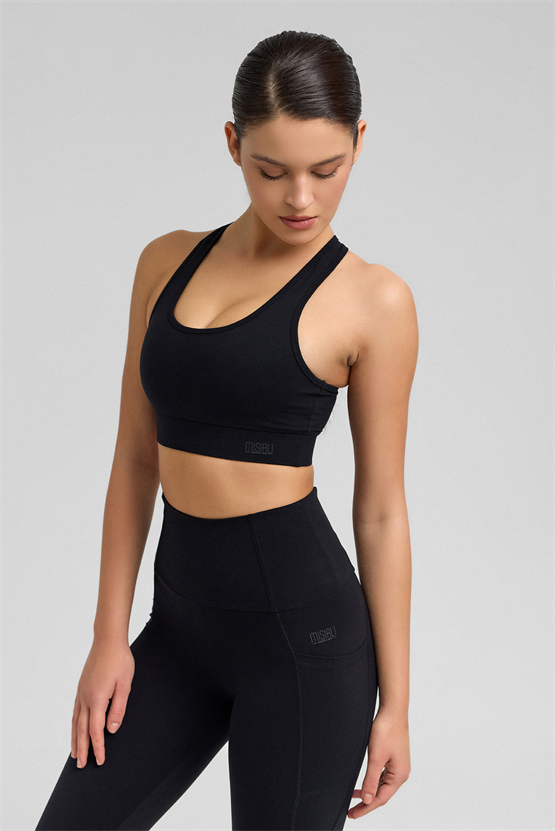 Kadın Activewear Stella Destekli Sporcu Sütyen Siyah