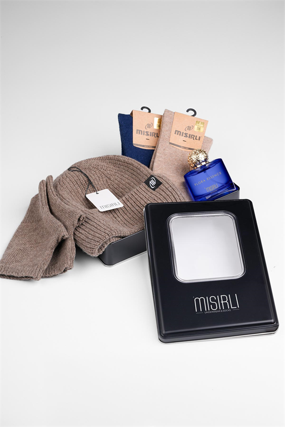 Kadın Kutlu Bere Eldiven Takımlı Hediye Paketi