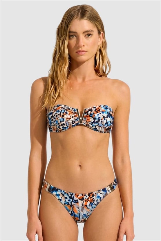 Mısırlı Aksesuarlı Soft Straplez Bikini Takım Çok Renki