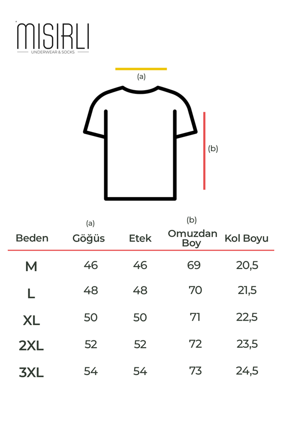 Mısırlı BAMBU HERCULES Slim Fit Bisiklet Yaka Fanila / T-Shirt Pas Kırmızı