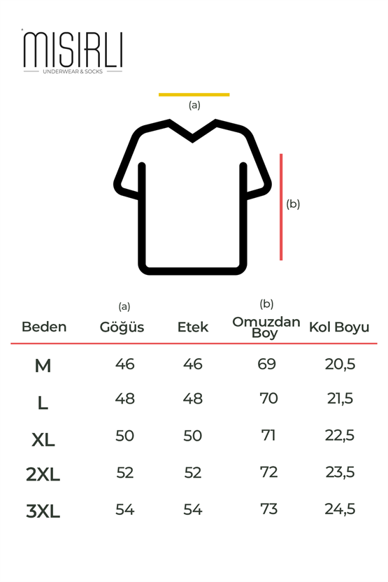 Mısırlı BAMBU HERCULES Slim Fit V Yaka Fanila / T-Shirt Pas Kırmızı