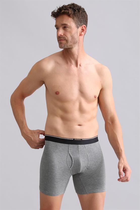 Mısırlı BAMBU SPARTACUS PERFORMANCE Long Boxer Gri Melanj