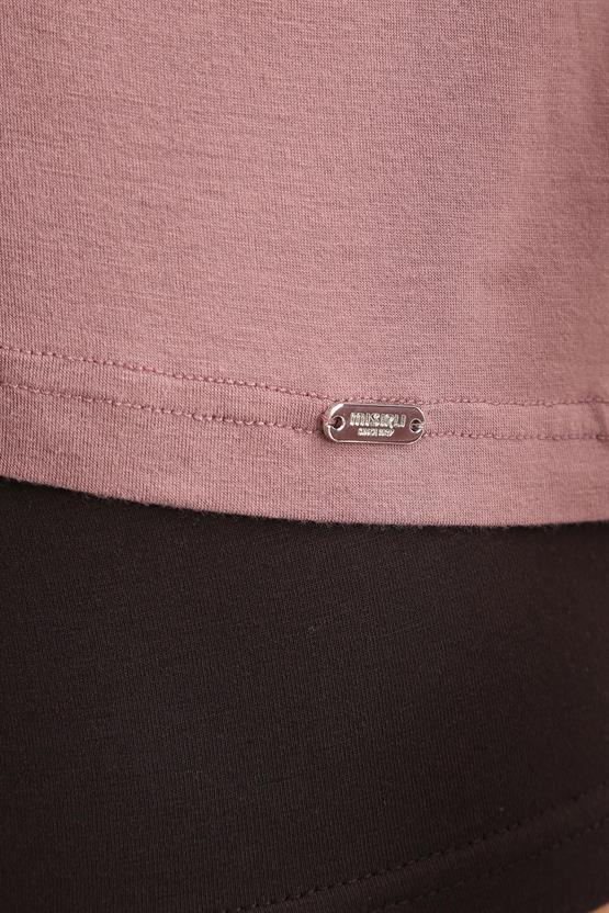 Mısırlı BAMBU ZEUS LUXURY Regular Fit Bisiklet Yaka Fanila / T-Shirt Lavender