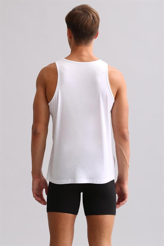 Mısırlı BAMBU ZEUS LUXURY Regular Fit Basic Atlet Beyaz