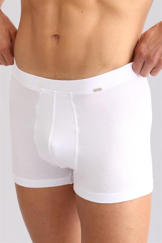 Mısırlı BAMBU ZEUS LUXURY Regular Fit Metal Armalı Boxer Beyaz