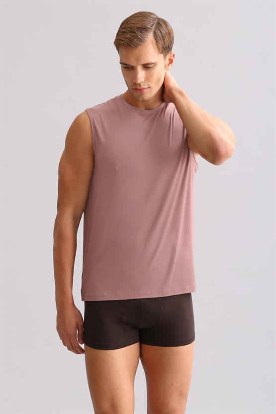 Mısırlı BAMBU ZEUS LUXURY Regular Fit Bisiklet Yaka Sporcu Atlet / T-Shirt Lavender