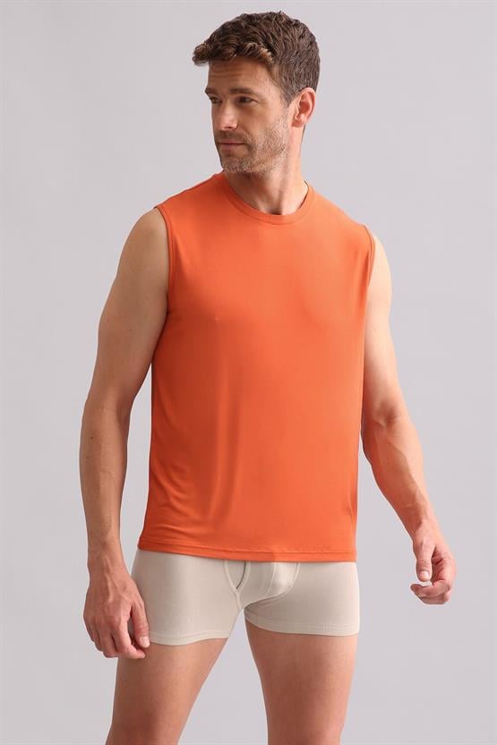 Mısırlı BAMBU ZEUS Regular Fit Bisiklet Yaka Sporcu Atlet / T-Shirt Pas Kırmızı