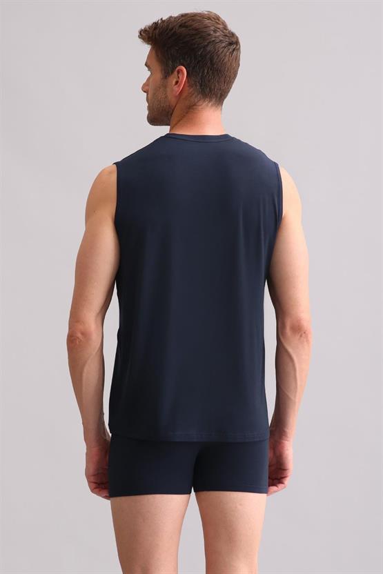 Mısırlı BAMBU ZEUS Regular Fit Bisiklet Yaka Sporcu Atlet / T-Shirt Lacivert