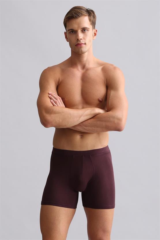 Mısırlı BAMBU ZEUS Regular Fit Long Boxer Mor
