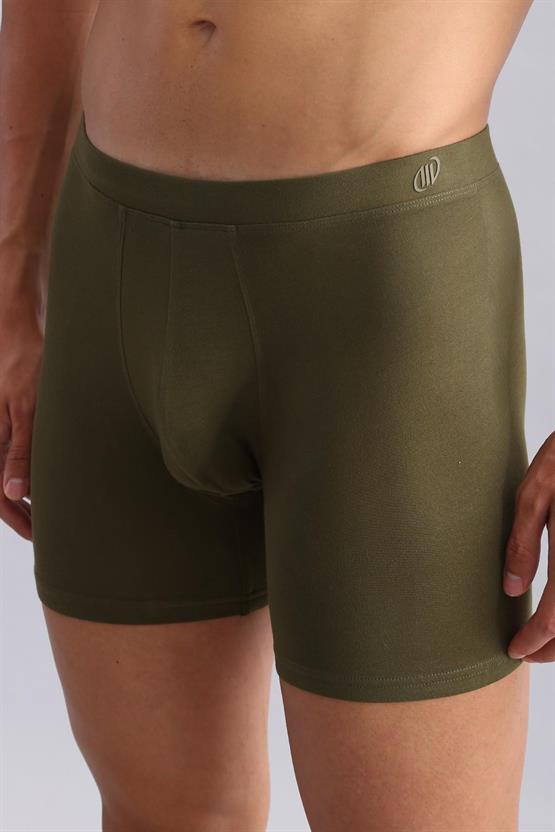 Mısırlı BAMBU ZEUS Regular Fit Long Boxer Koyu Haki