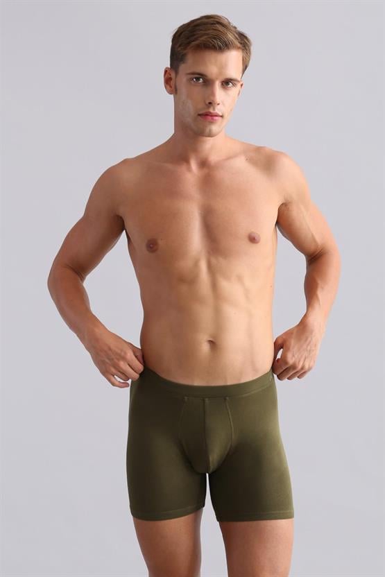 Mısırlı BAMBU ZEUS Regular Fit Long Boxer Koyu Haki
