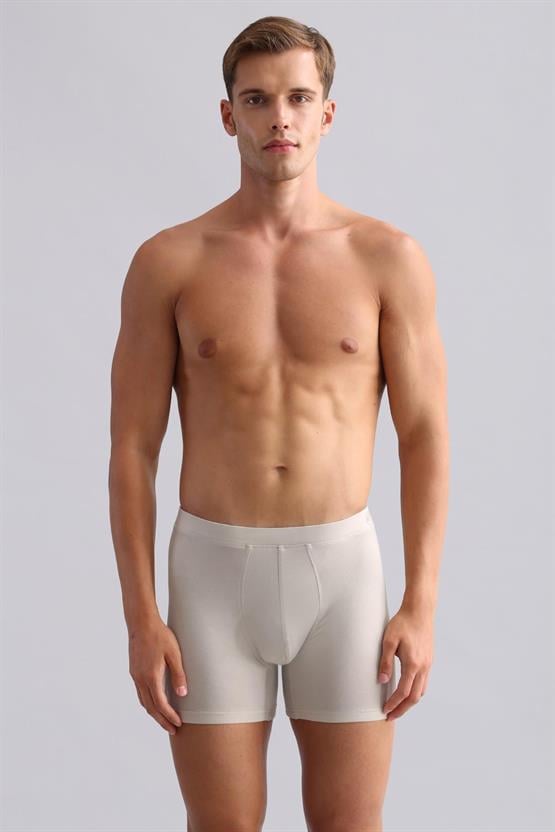 Mısırlı BAMBU ZEUS Regular Fit Long Boxer Toprak Bej