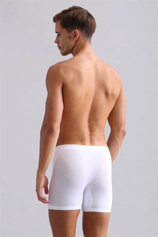 Mısırlı BAMBU ZEUS Regular Fit Long Boxer Beyaz