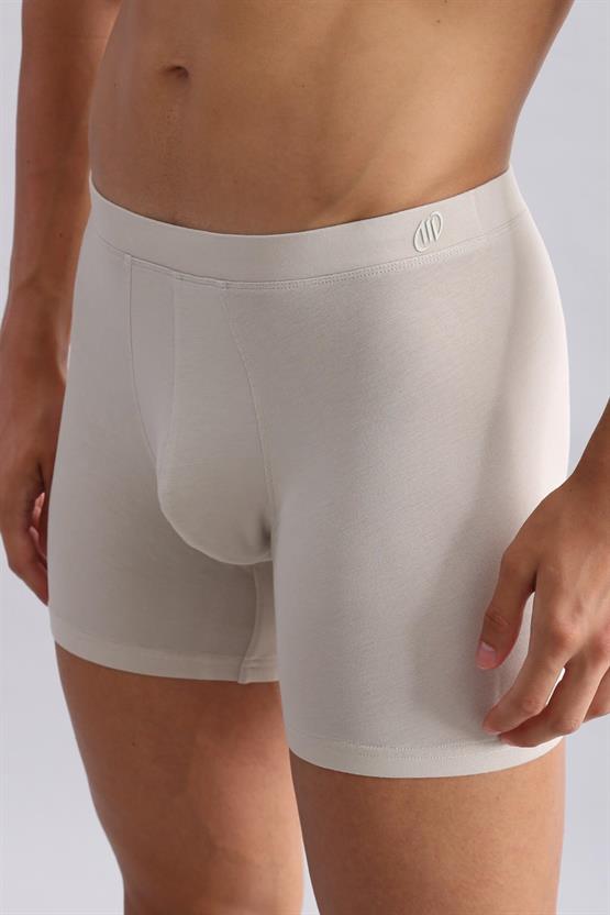 Mısırlı BAMBU ZEUS Regular Fit Long Boxer Toprak Bej
