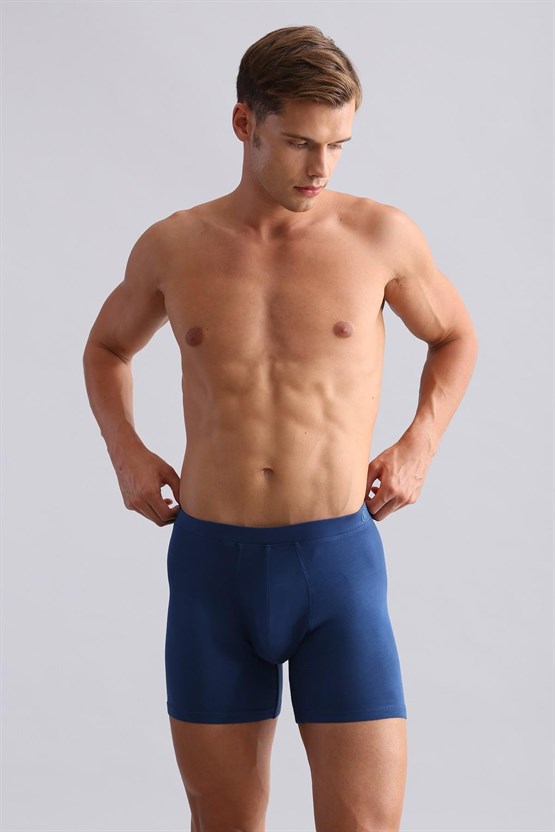Mısırlı BAMBU ZEUS Regular Fit Long Boxer Gece Mavisi