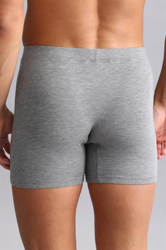 Mısırlı BAMBU ZEUS Regular Fit Long Boxer Gri Melanj
