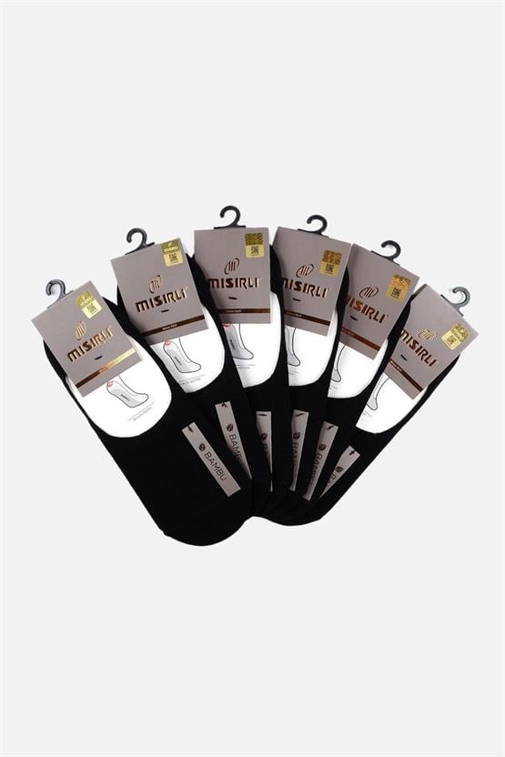 Mısırlı Erkek Bambu 6 Çift Yazlık Babet Çorap Siyah