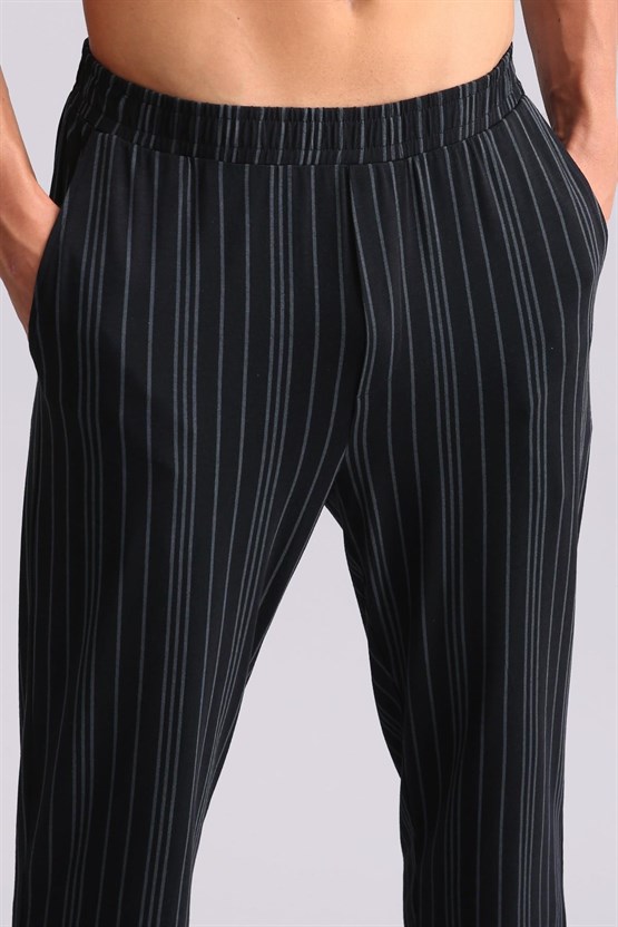 Mısırlı Erkek Bambu Düz Paça Pantolon Siyah