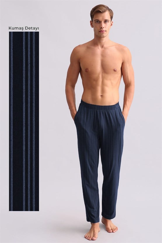 Mısırlı Erkek Bambu Düz Paça Pantolon Lacivert