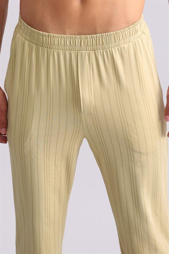 Mısırlı Erkek Bambu Düz Paça Pantolon Adaçayı Yeşili