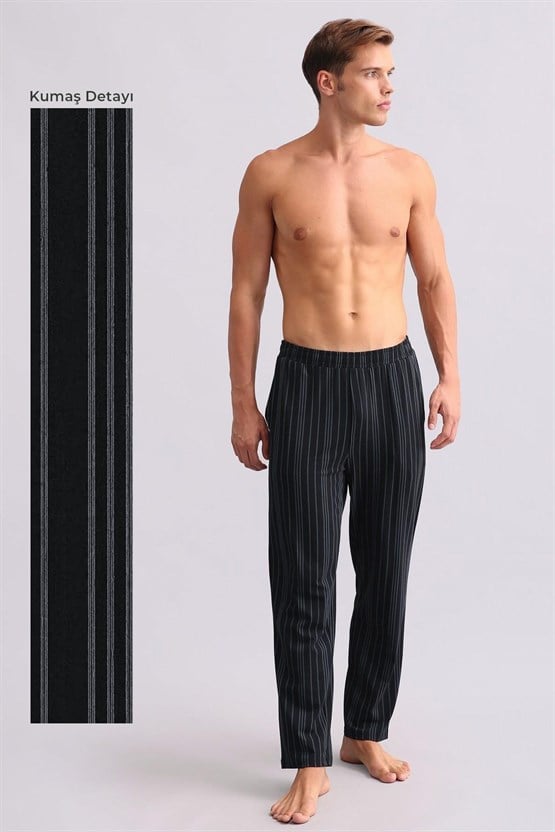 Mısırlı Erkek Bambu Düz Paça Pantolon Siyah