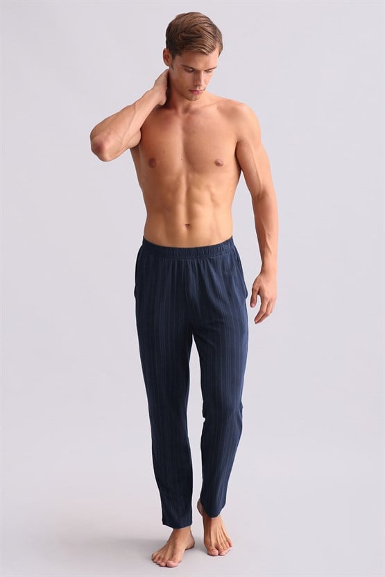 Mısırlı Erkek Bambu Düz Paça Pantolon Lacivert