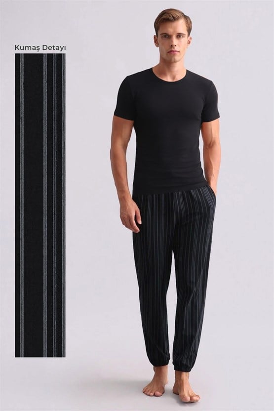 Mısırlı Erkek Bambu Jogger Pantolon Siyah