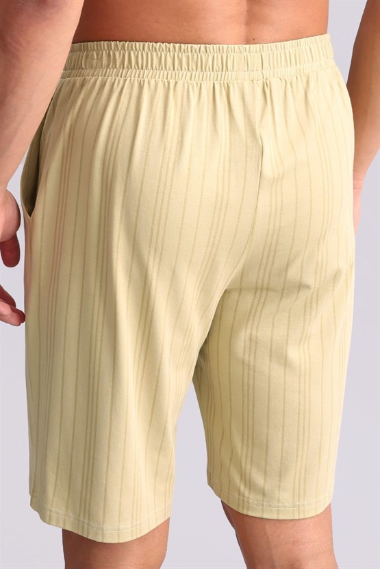 Mısırlı Erkek Bambu Pijama Şort Adaçayı Yeşili