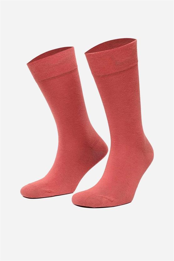 Mısırlı Erkek Bambu Tekli Soket Çorap Kiremit