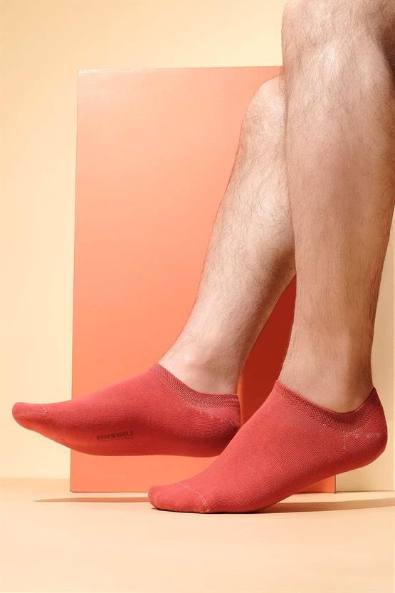 Mısırlı Erkek Bambu Tekli Yazlık No Show Çorap Kiremit