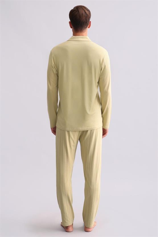 Mısırlı Erkek Bambu Uzun Kollu Gömlek Adaçayı Yeşili