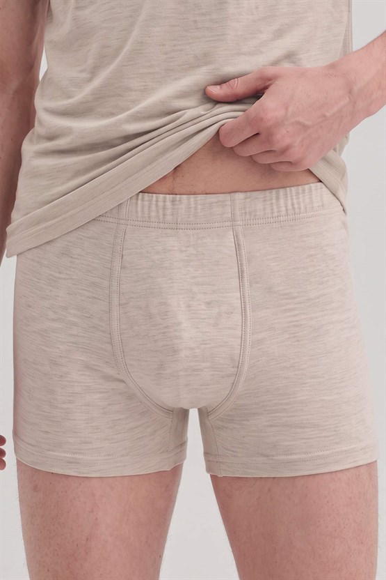 Mısırlı Erkek Gümüş Kısa Boxer Gri Melanj