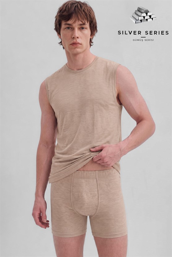 Mısırlı Erkek Gümüş Uzun Boxer Ten