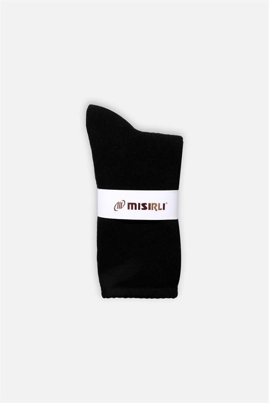 Mısırlı Erkek Kaşmir Tekli Soket Çorap Siyah