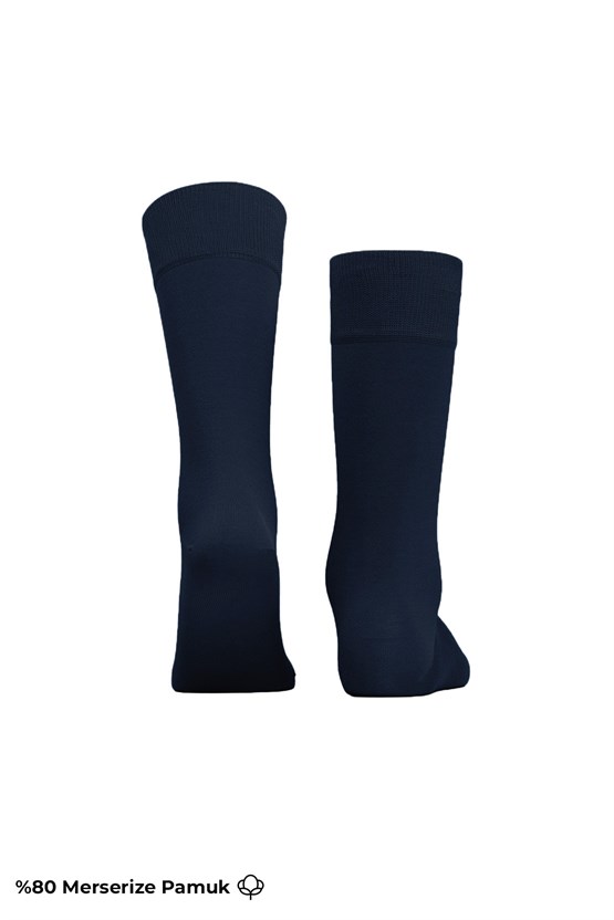 Mısırlı Erkek Merserize Ergonomik Soket Çorap Likralı Lacivert