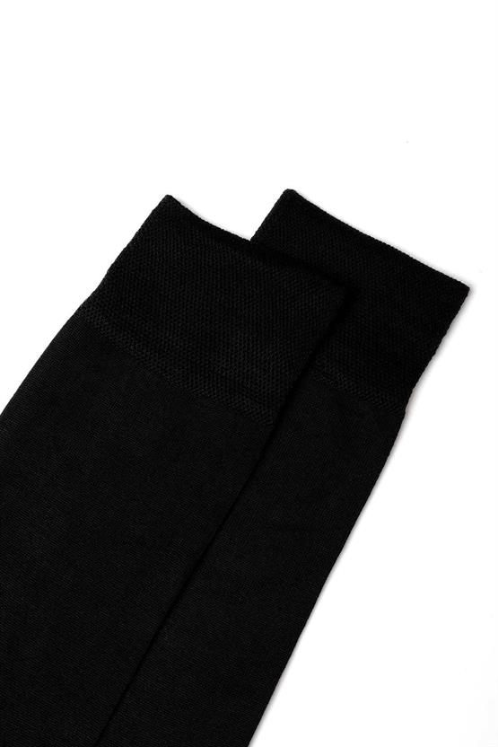Mısırlı Erkek Merserize Kutulu 6 Çift Uzun Çorap Siyah