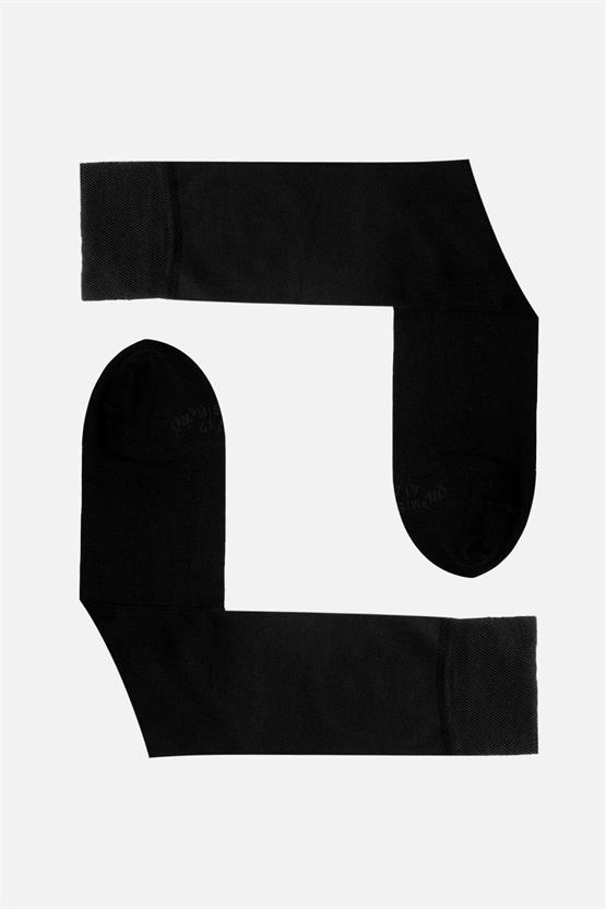 Mısırlı Erkek Merserize Kutulu 6 Çift Uzun Çorap Siyah