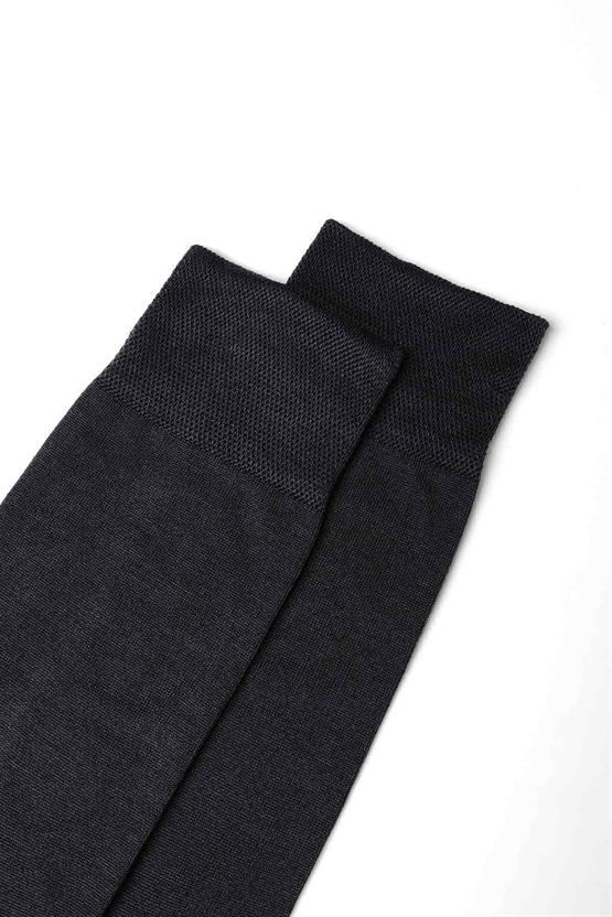 Mısırlı Erkek Merserize Tekli Uzun Çorap Antrasit