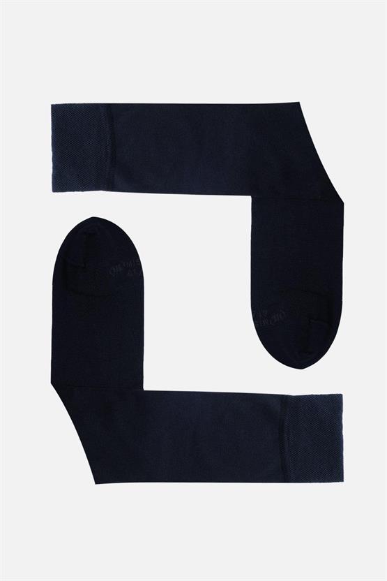 Mısırlı Erkek Merserize Tekli Uzun Çorap Lacivert