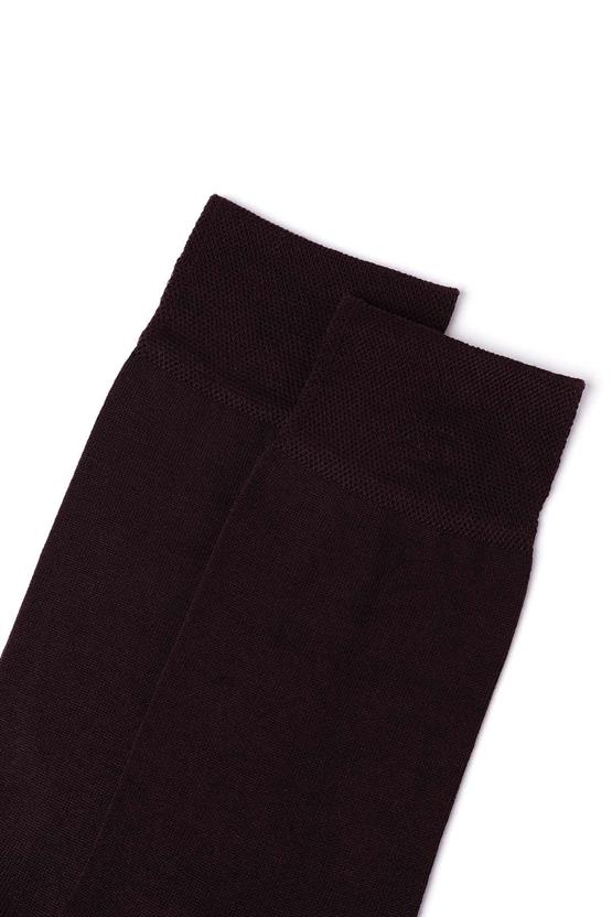 Mısırlı Erkek Merserize Tekli Yazlık Soket Çorap Bordo