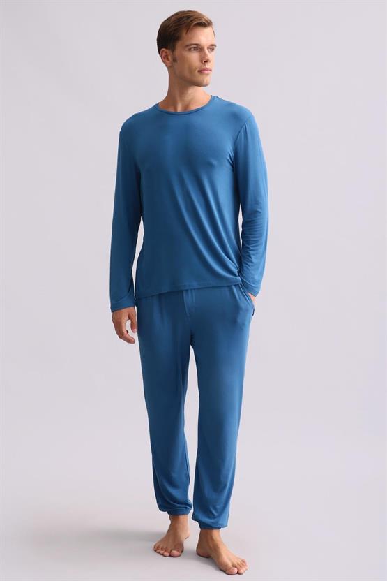 Mısırlı Erkek Modal Sweatshirt Koyu Lacivert