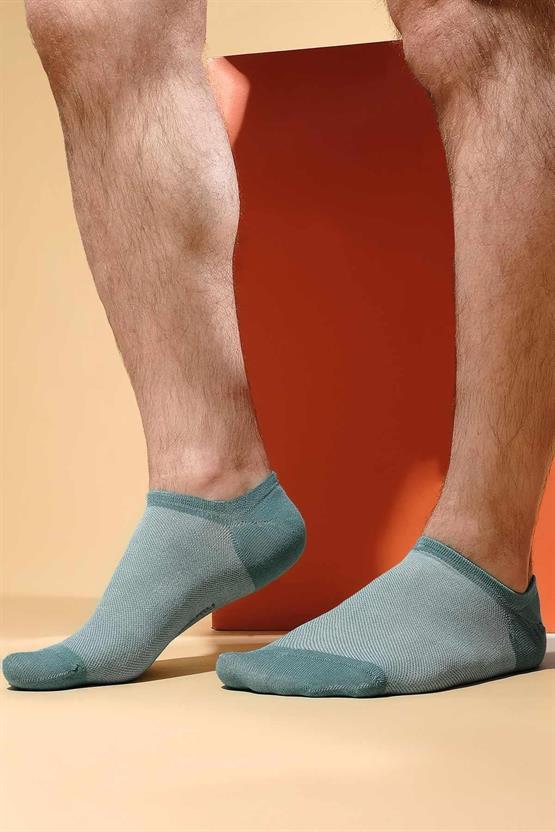 Mısırlı Erkek Modal Tekli Yazlık No Show Çorap Pastel Mavi