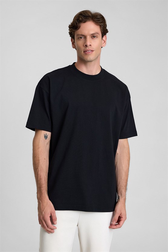 Mısırlı Erkek Oversize T-shirt Siyah