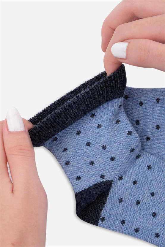 Mısırlı Erkek Pamuklu 3 Çift Bebek ve Çocuk Çorap Çok Renkli