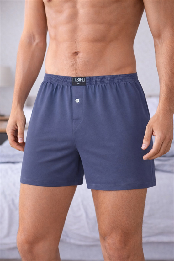 Mısırlı Erkek Pamuklu Ares Şort  Boxer Füme