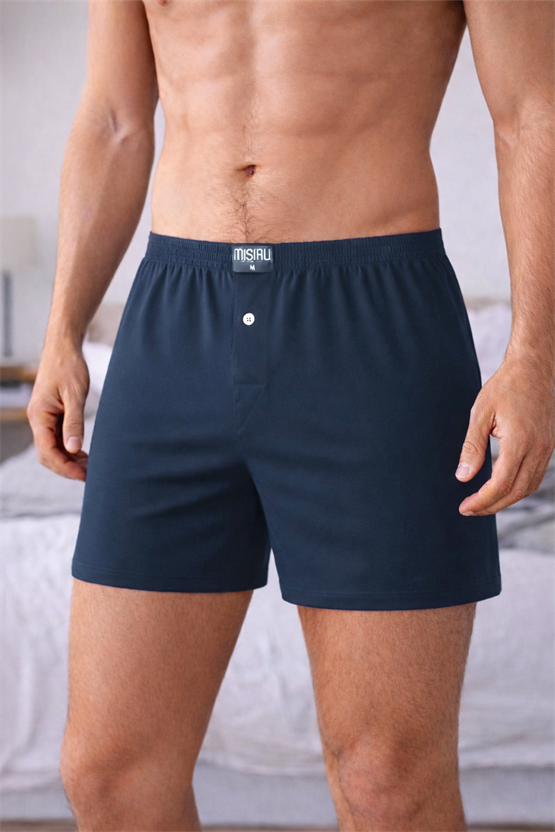 Mısırlı Erkek Pamuklu Ares Şort  Boxer Lacivert