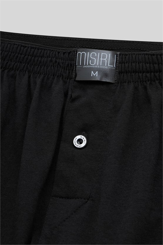 Mısırlı Erkek Pamuklu Ares Şort  Boxer Siyah